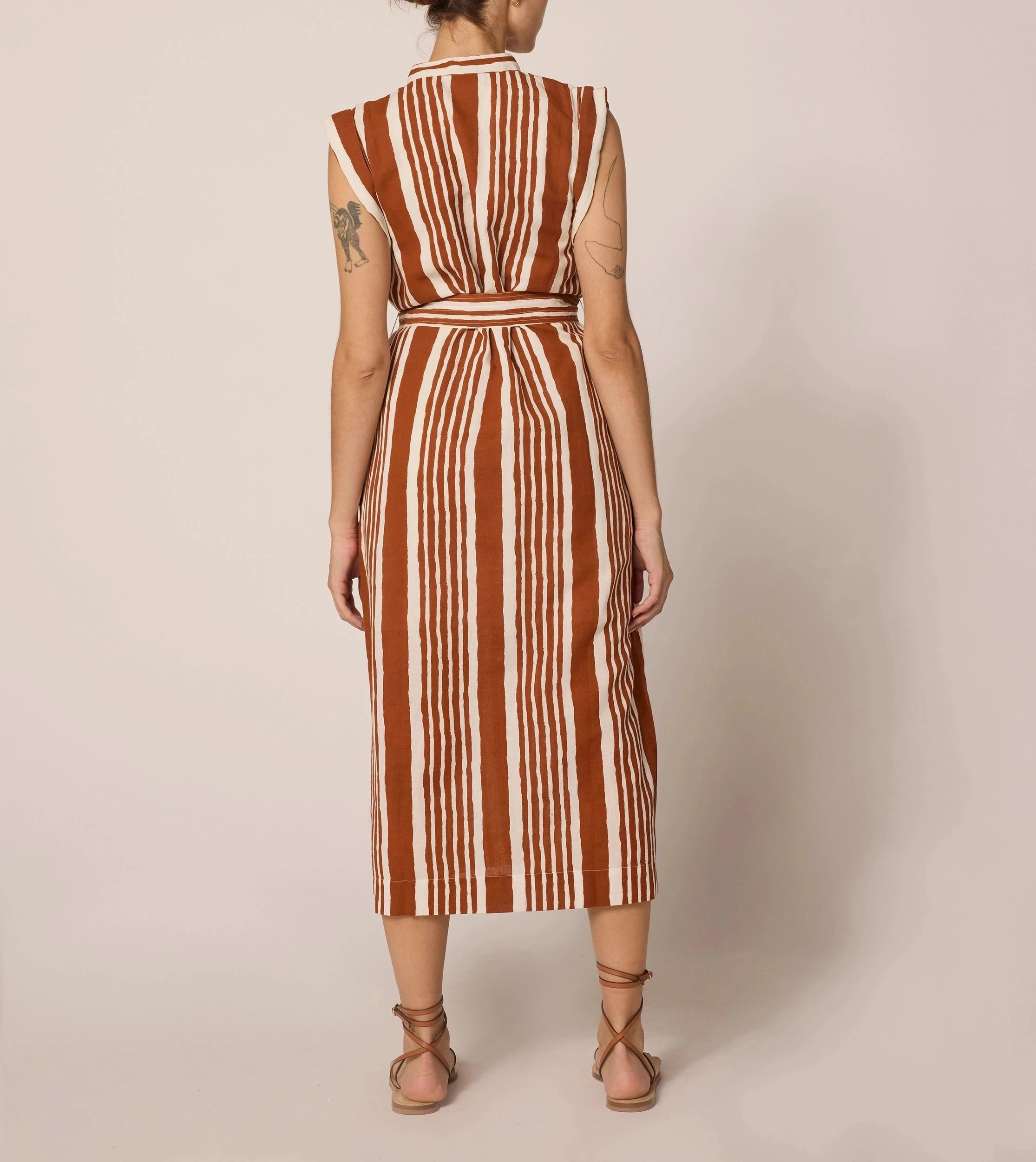 Lani Midi Dress | Vecchio Stripe Sleek Feel