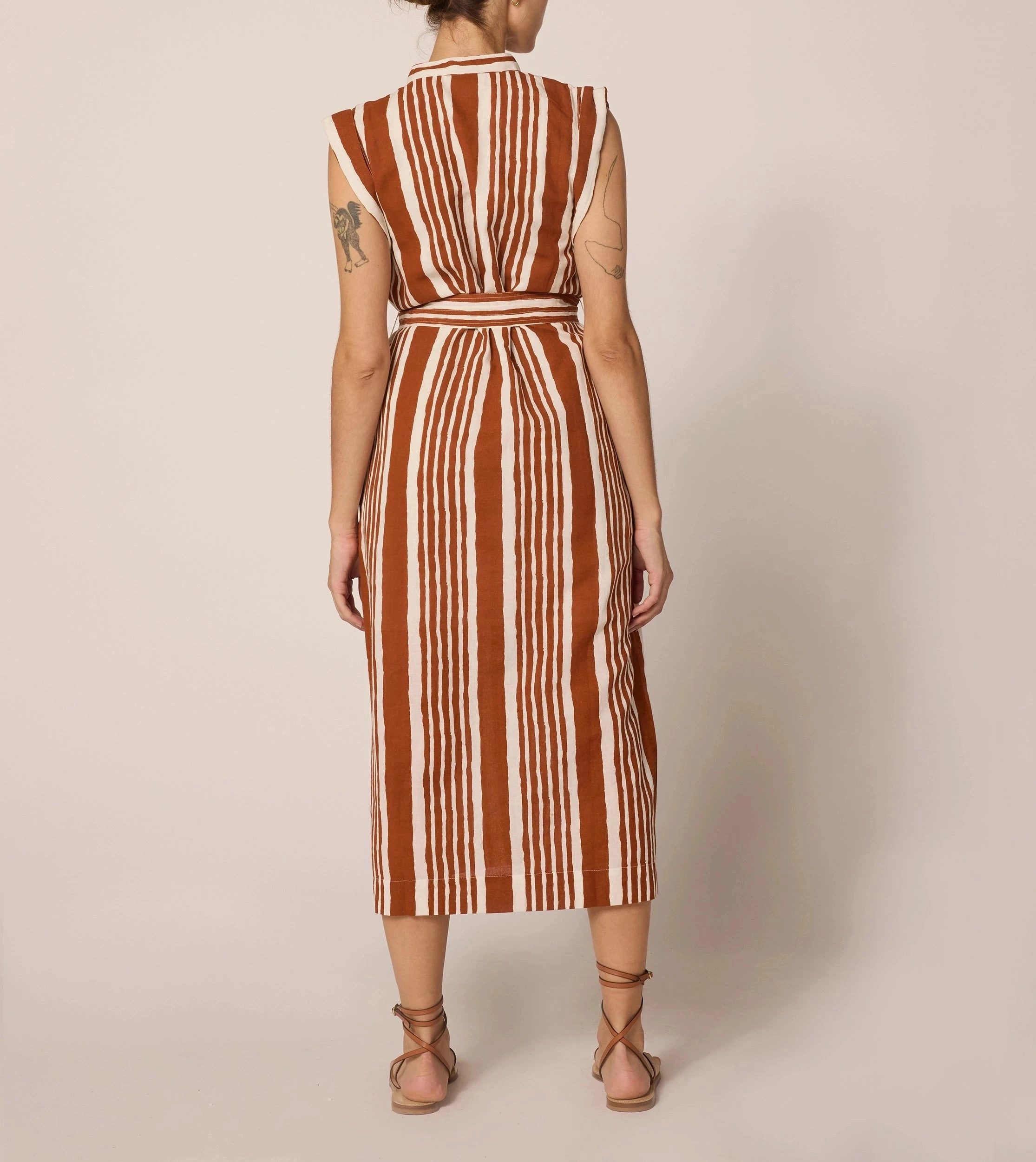 Feel Good A Line Cut Lani Midi Dress | Vecchio Stripe