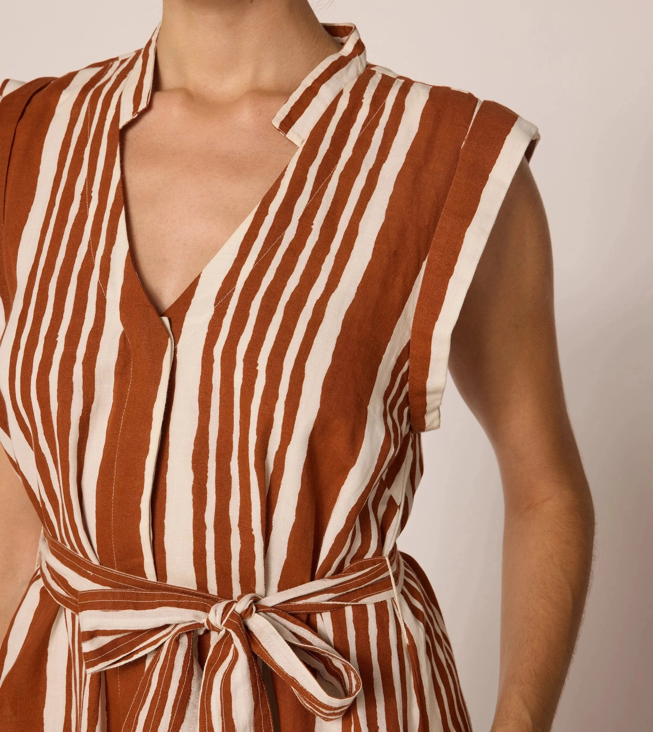 Lani Midi Dress | Vecchio Stripe Air Beauty