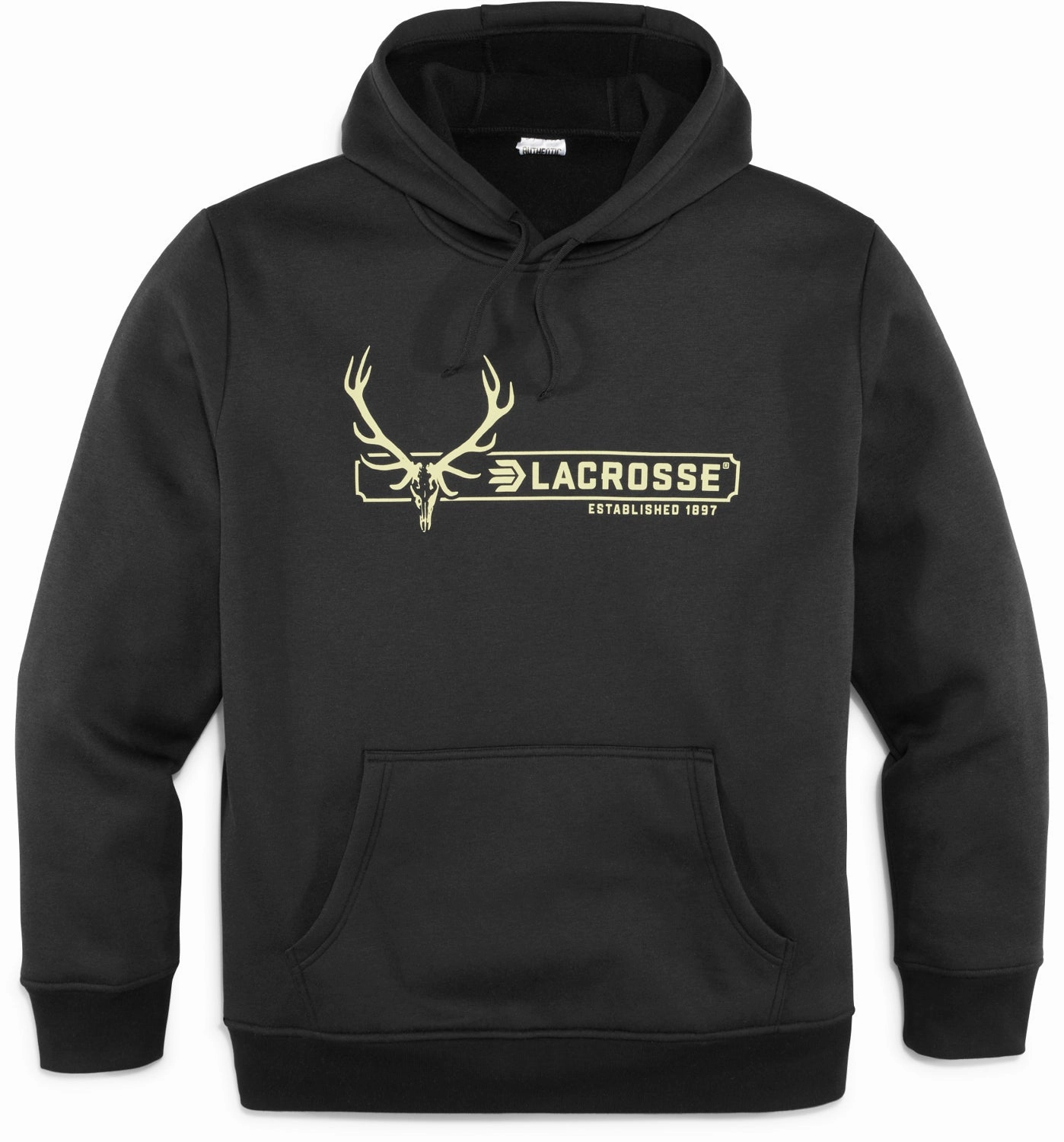 Lacrosse Mens Elk Black Poly/Cotton Hoodie No Smell Sustainable Material