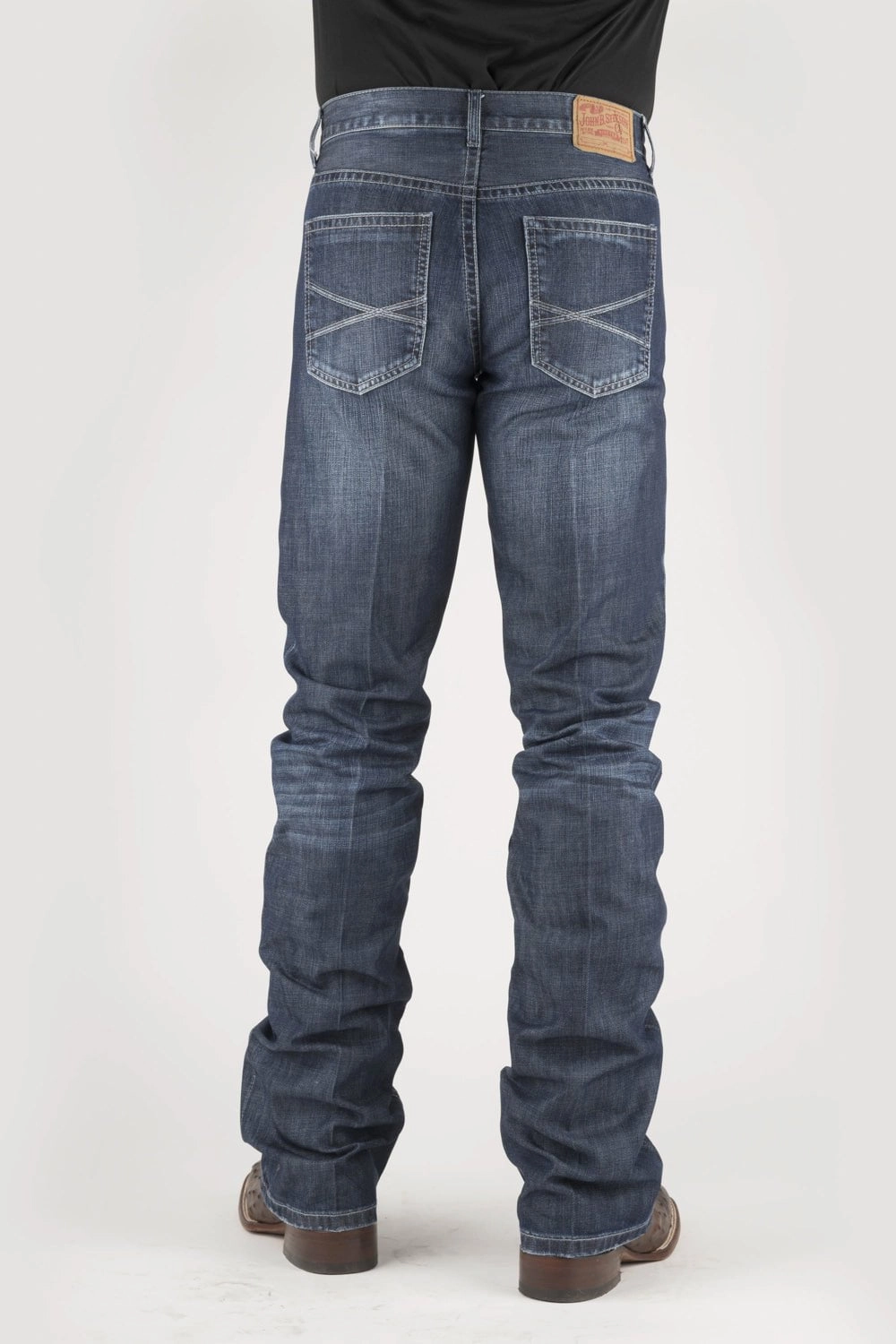 Stetson Mens 1014 Rocks Fit Small X Blue 100% Cotton Jeans Moisture Wicking Inner Layer