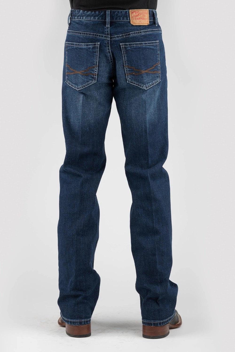 Grab And Go Neutral Casual Stetson Mens 1313 Modern Double X Blue Cotton Blend Jeans
