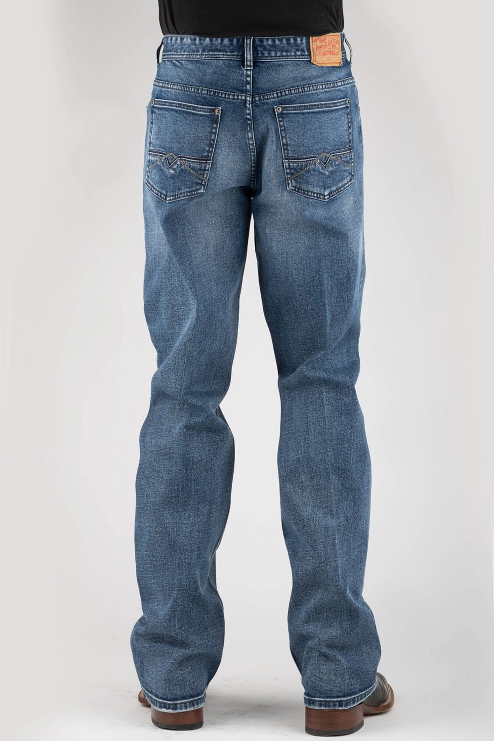 Stetson Mens 1521 Stretch Dbl Diamond Blue Cotton Blend Jeans Premium Party Look Sustainable Road Trip