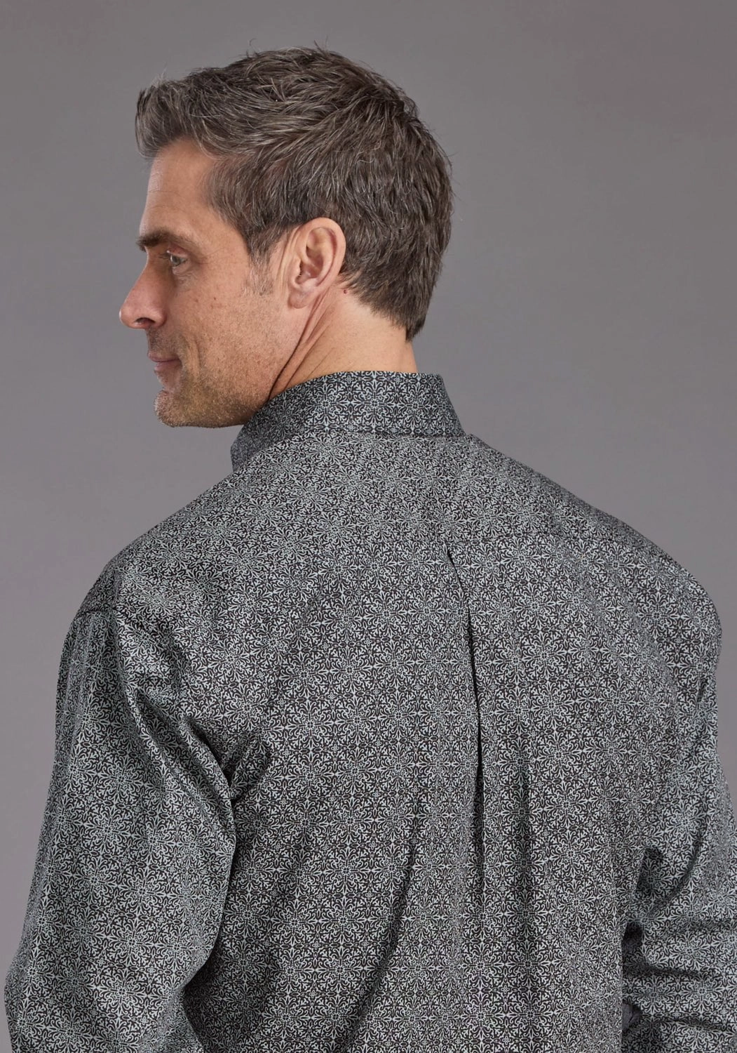 Stetson Mens 2237 Iron Filigree Grey 100% Cotton 1 Pkt L/S Shirt Workwear Approved