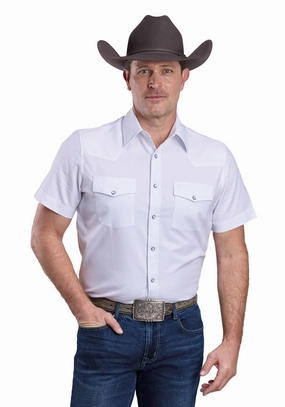 Stetson Mens 2768 Soft Oxford Optic White 100% Cotton S/S Shirt Lounge Wear Youthful Appeal