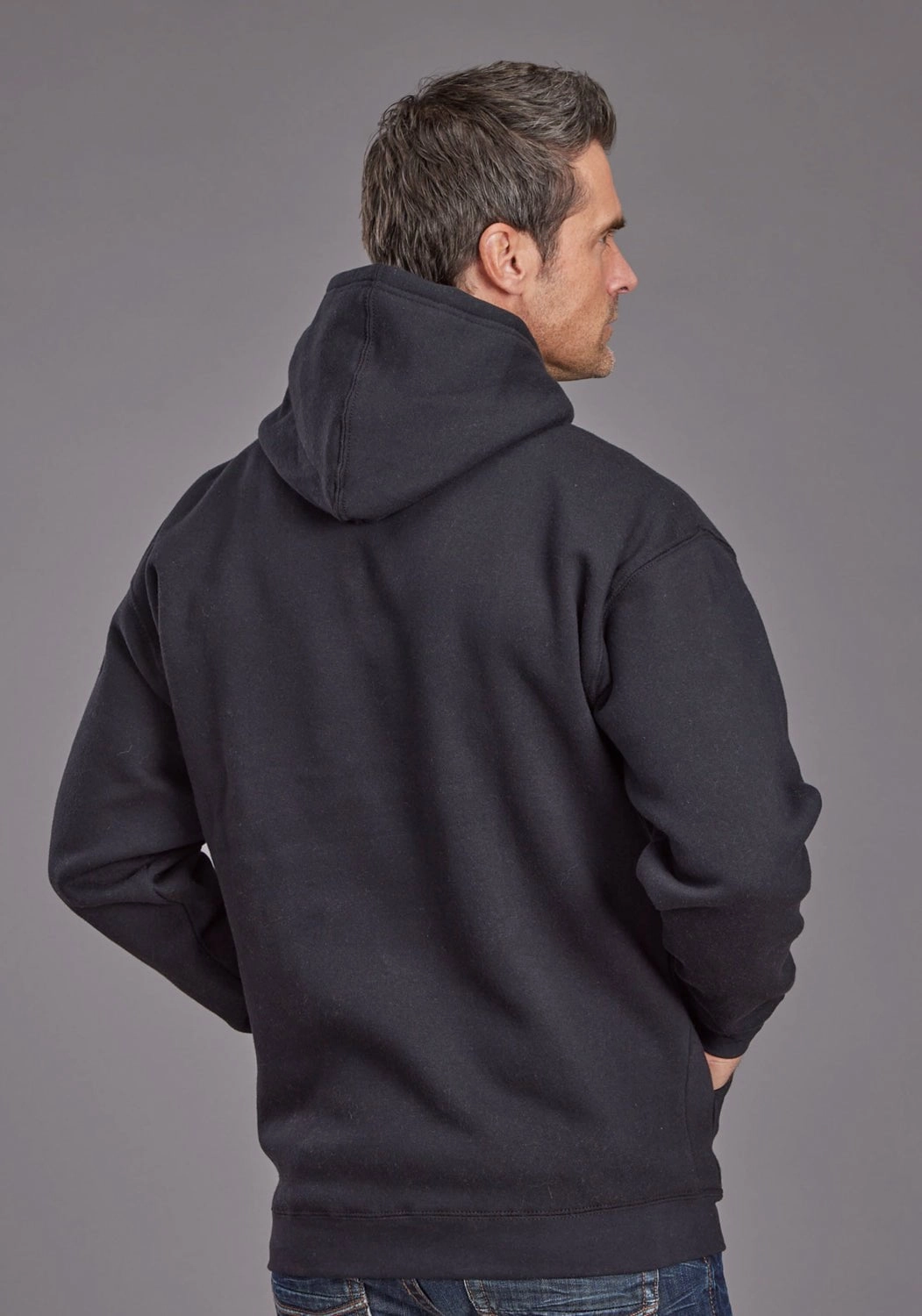 Modern Utility Light Outdoor Layer Stetson Mens American Legend Black Cotton Blend Hoodie