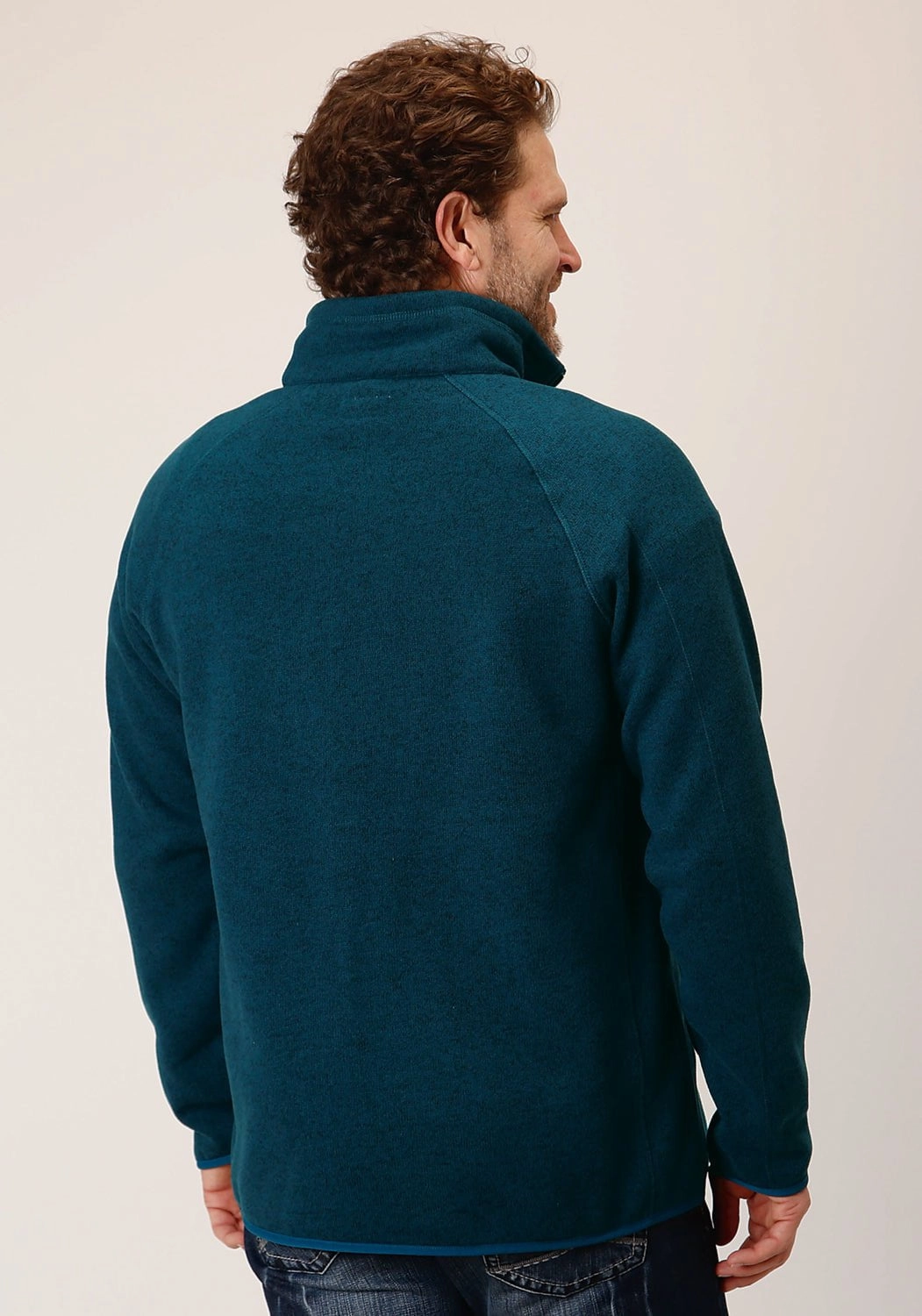 Anti Pill Treatment Durable Thread Construction Stetson Mens Bonded Sweater Knit Blue 100% Polyester Pullover