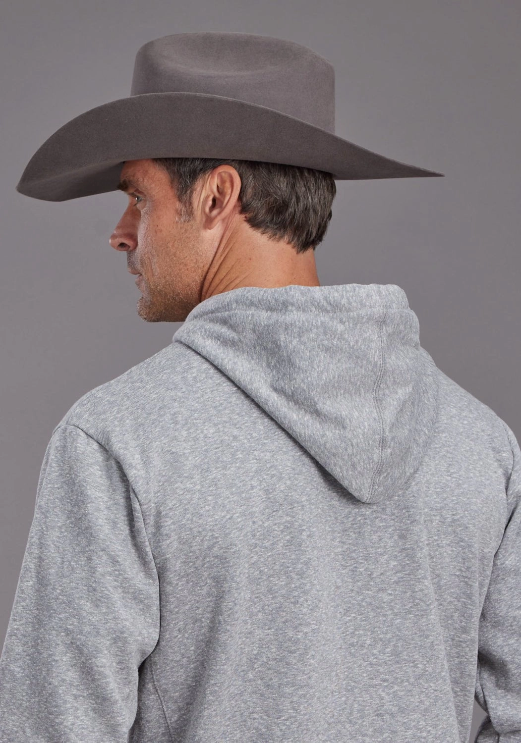 Cold Days Stetson Mens Est 1865 Grey Cotton Blend Hoodie