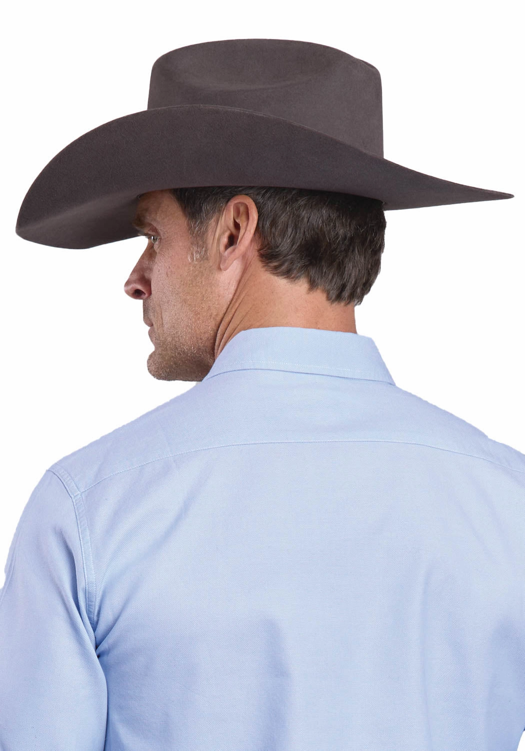 Breathable Layer Stetson Mens Pinpoint Oxford Blue 100% Cotton L/S Shirt