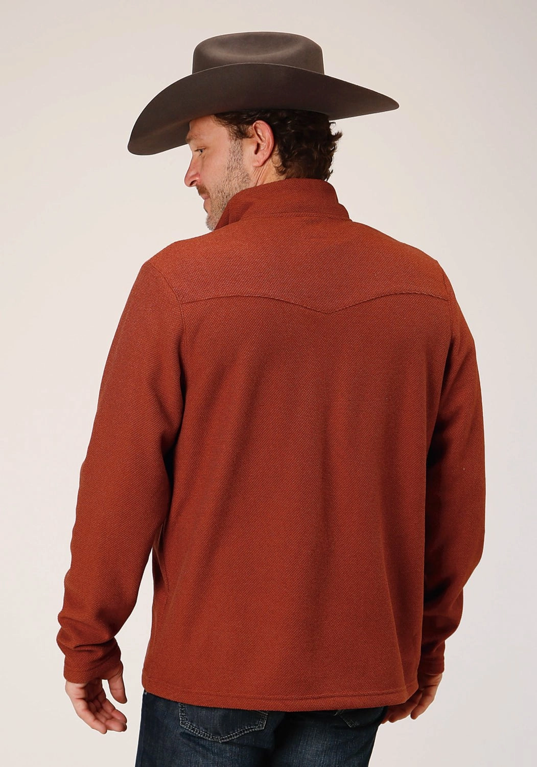 Sports Ready Rooftop Bar Stetson Mens Sweater Knit Rust 100% Polyester Pullover Sweater