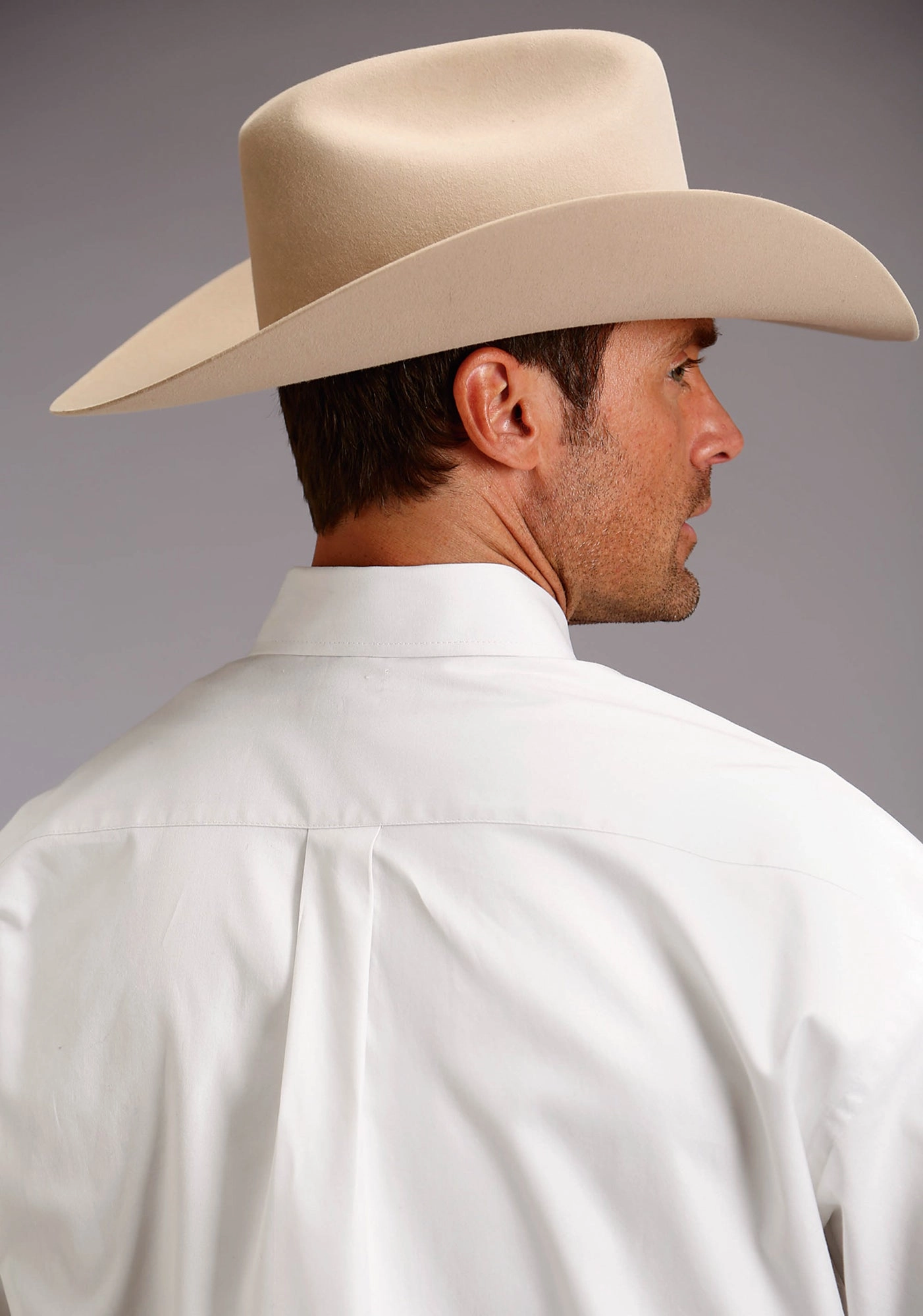 Sleek Silhouette Seasonal Trend Stetson Mens White 100% Cotton Solid Oxford BD L/S 1 Pkt Shirt