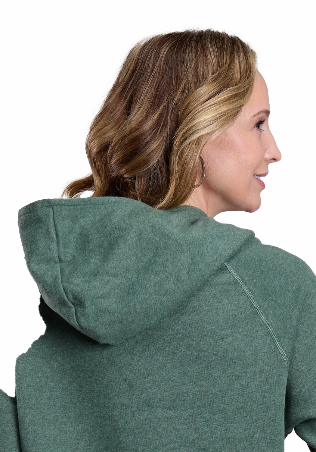 Stetson Womens Embroidered Since 1865 Forest Green Cotton Blend Hoodie Many Pockets Active Wear