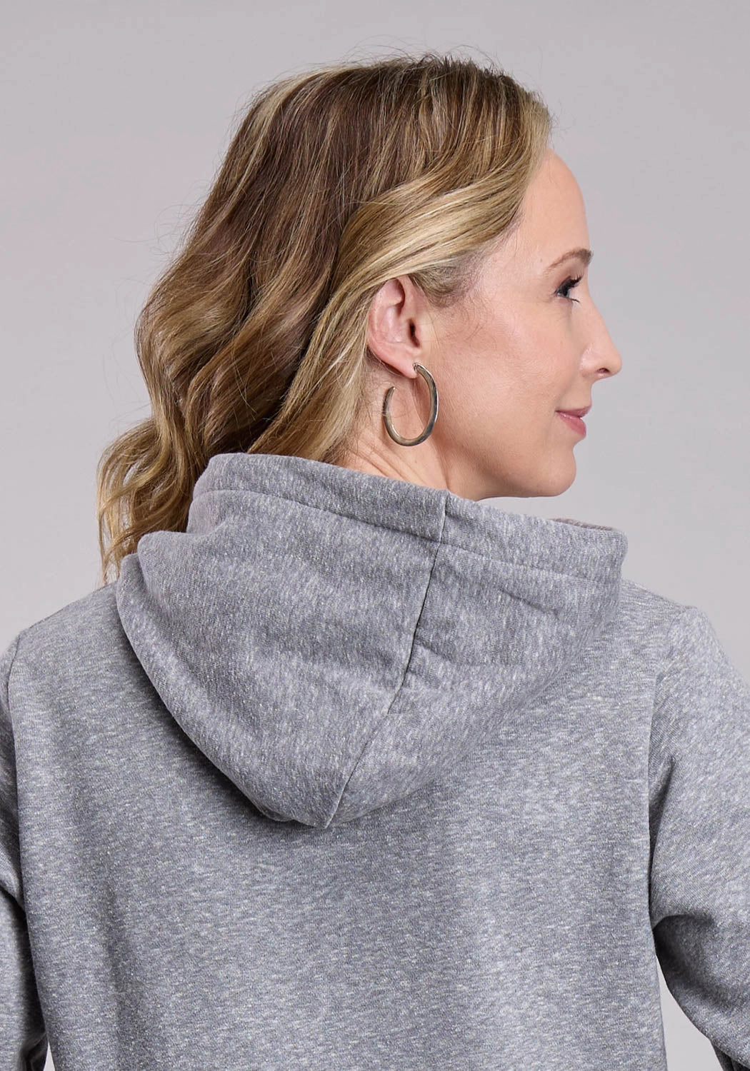 Articulated Knees Stetson Womens Hats Boots Longhorn Grey Cotton Blend Hoodie