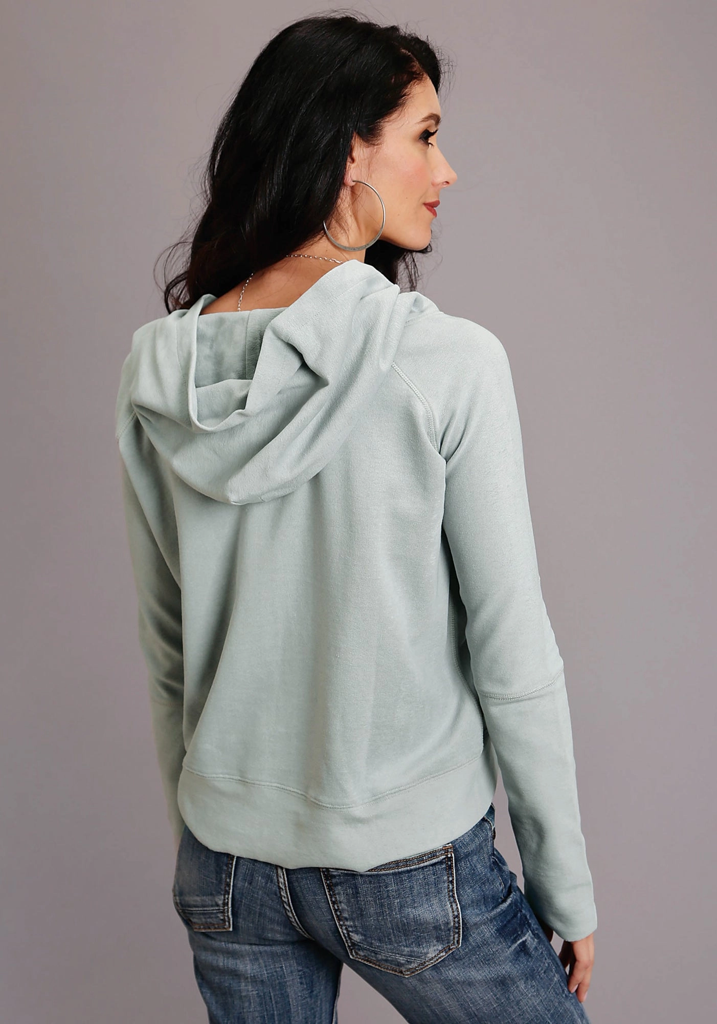 Stetson Womens Seafoam 100% Cotton Twill Ties Hoodie Hypoallergenic Lining