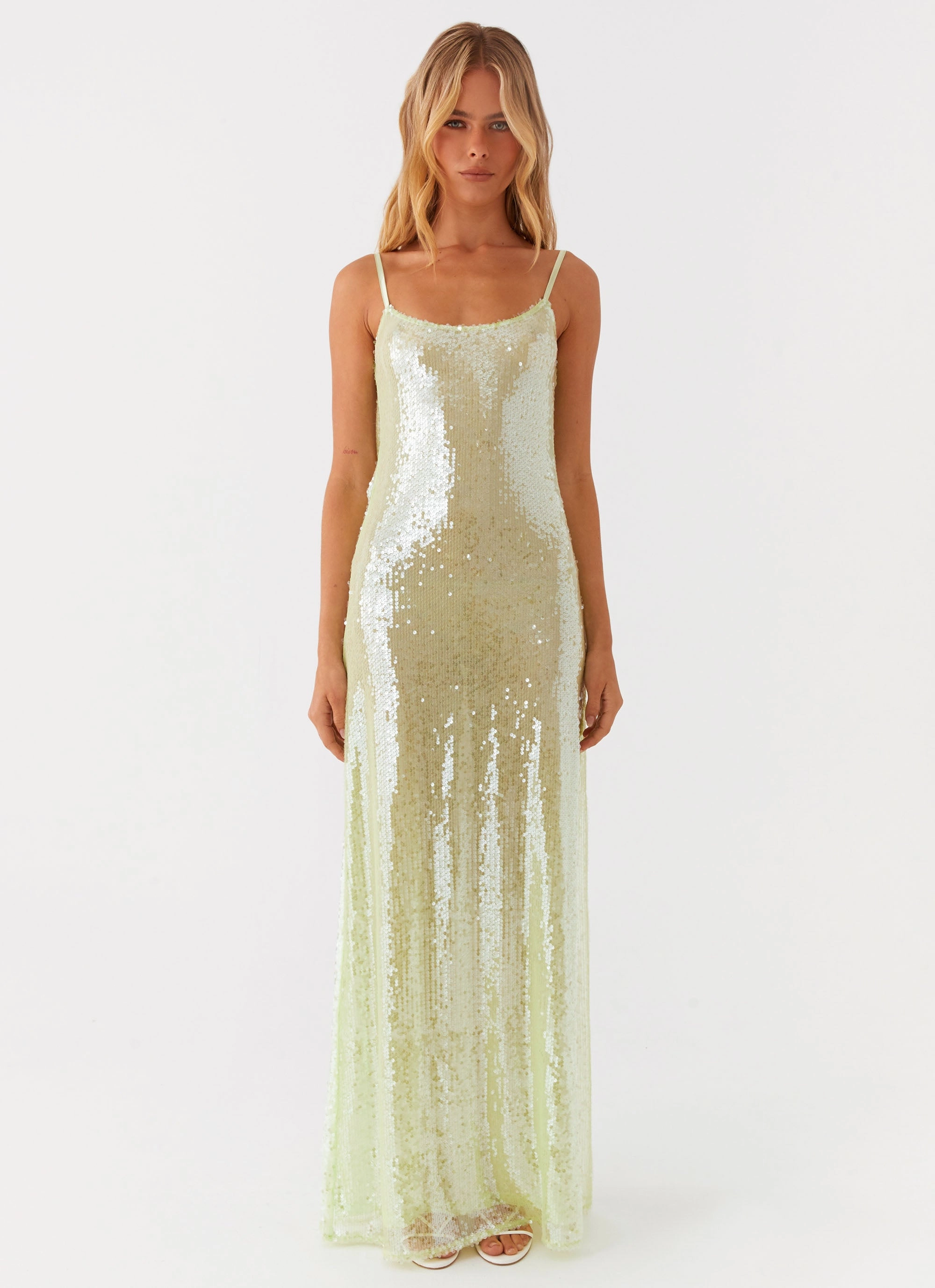 Higher Level Sequin Maxi Dress - Mint Urban Style