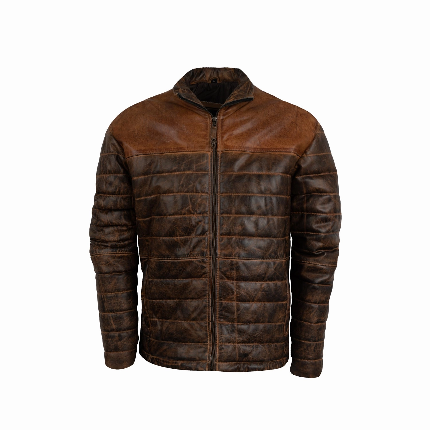 Odor Control Treatment FlexibleFit STS Ranchwear Mens Clyde Tobacco Leather Jacket