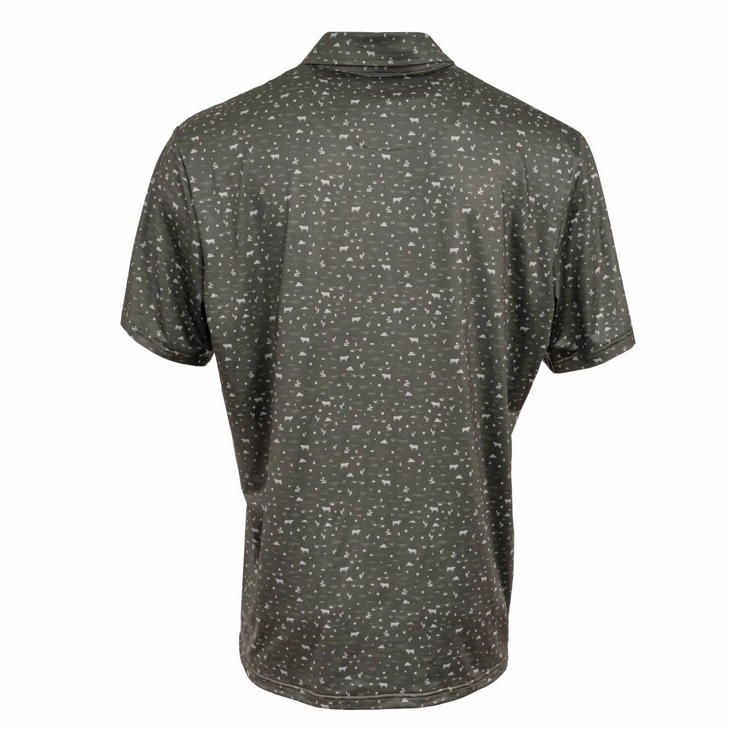 STS Ranchwear Mens Fairway Forest Green/Tan Poly/Spandex S/S Polo Shirt Gym Companion Versatile Layering Piece