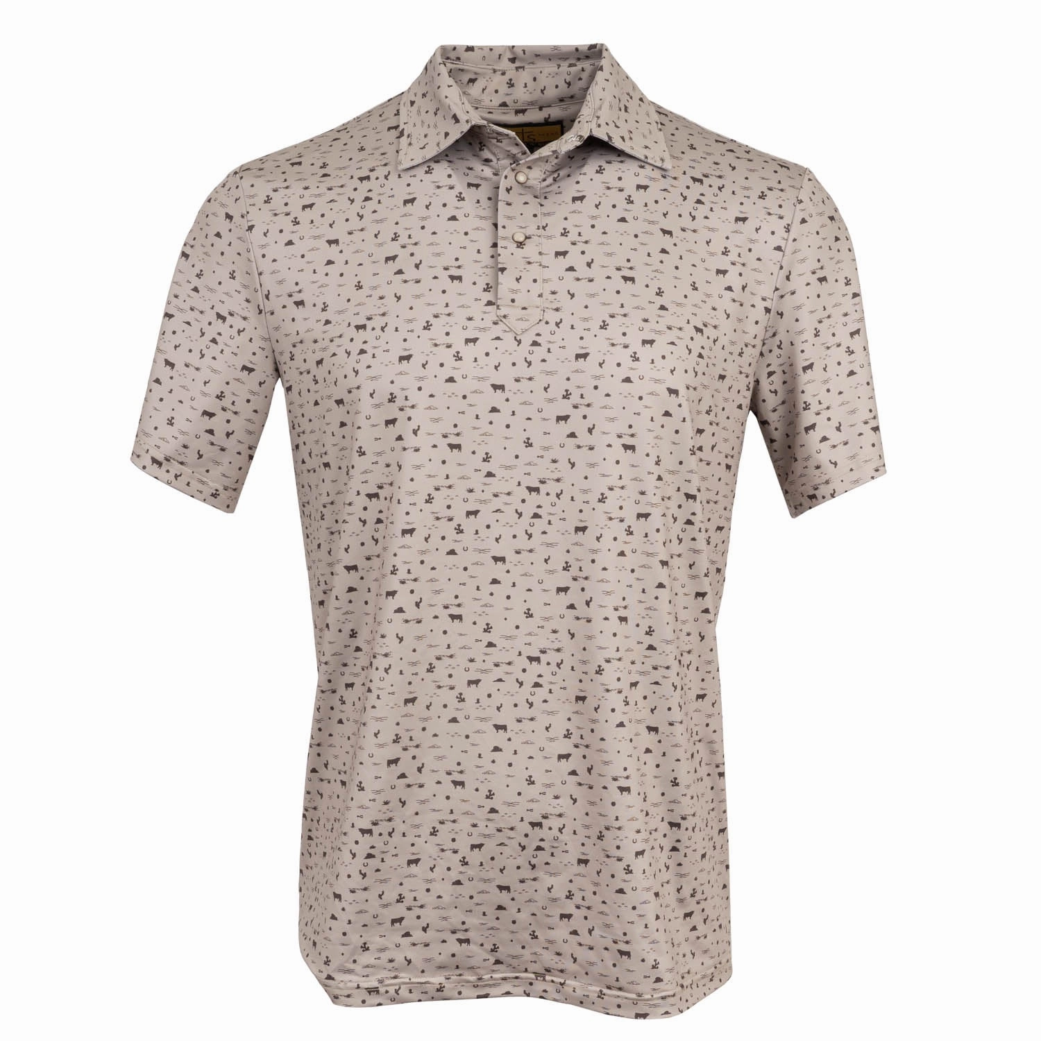 Relaxed Vibe Spring Collection STS Ranchwear Mens Fairway Sand/Chocolate Poly/Spandex S/S Polo Shirt