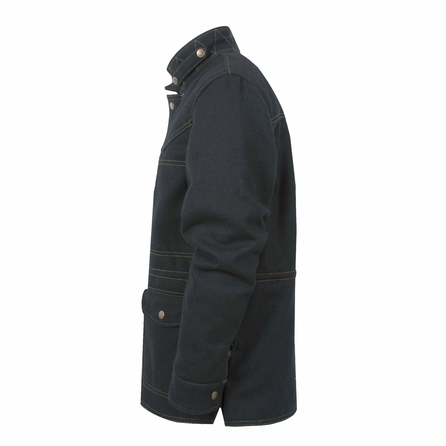 STS Ranchwear Mens Grandale Black 100% Wool Chore Jacket Thermal Lined