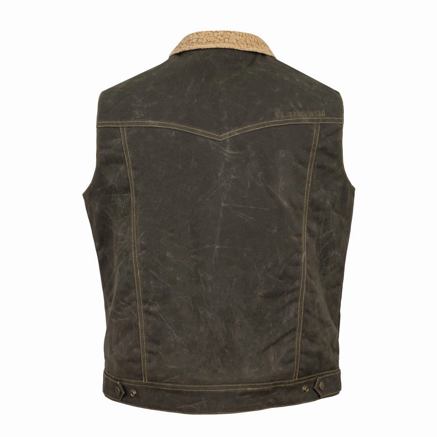 Compression Resistant Insulation STS Ranchwear Mens Owen Waxed Canvas Olive 100% Cotton Cotton Vest