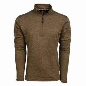 Versatile Style STS Ranchwear Mens Quarter Zip Chocolate Polyester Pullover Sweater