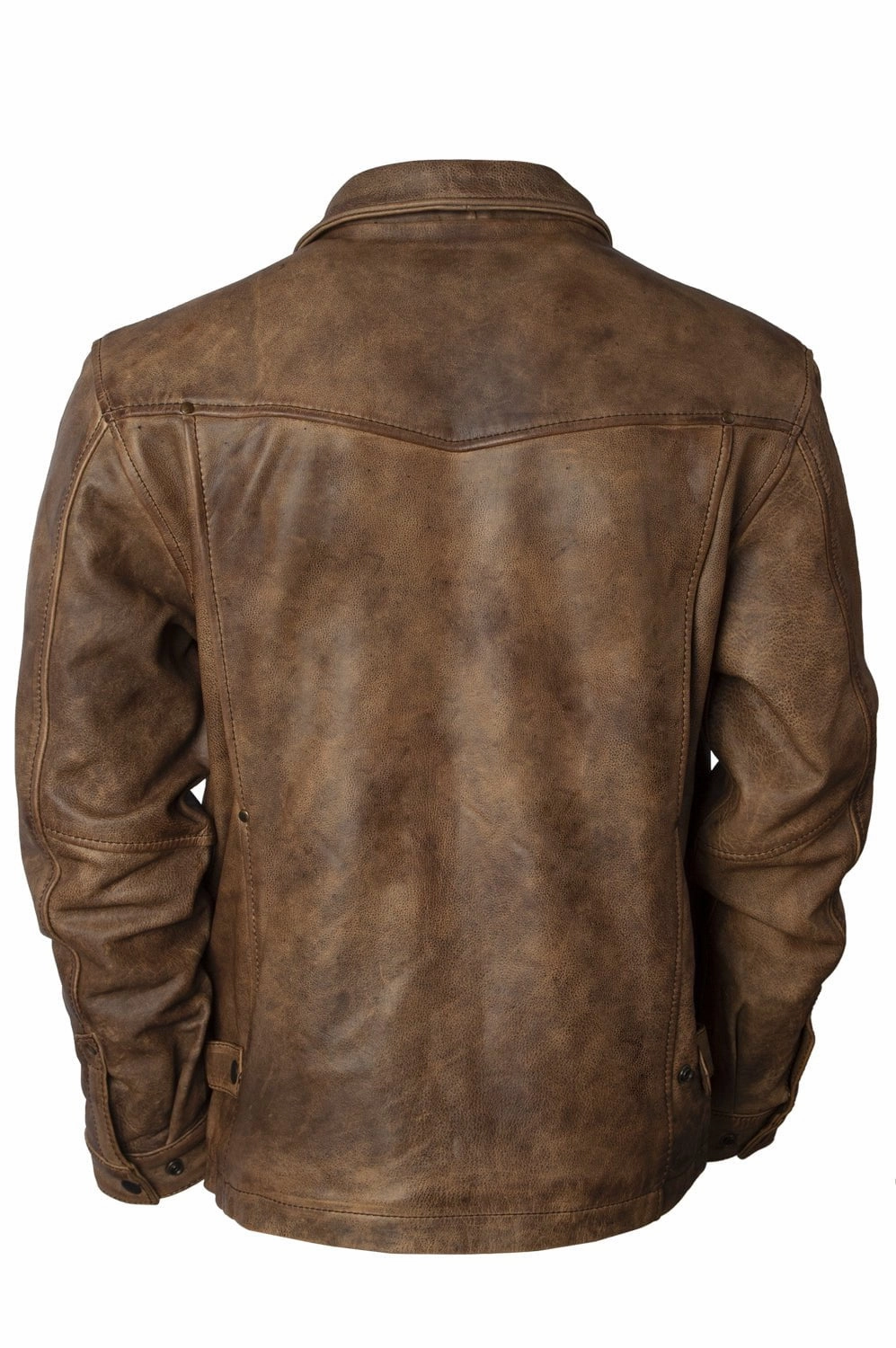 Stretch Material STS Ranchwear Mens Rifleman Chestnut Leather Leather Jacket