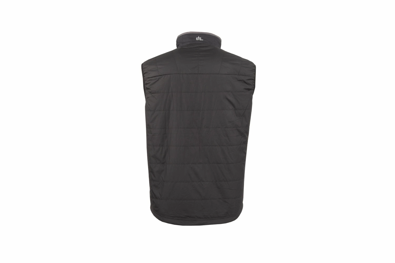 STS Ranchwear Mens Sterling Black/Grey 100% Polyester Softshell Vest Hidden Storage Compartment
