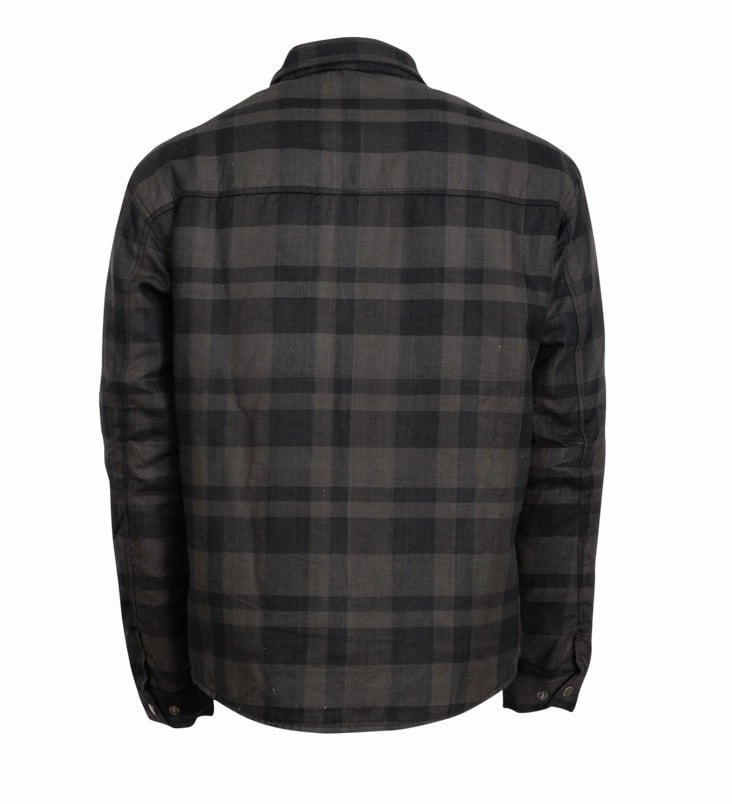 All day wearability Errand Ready STS Ranchwear Mens Trapper Gray/Navy Plaid 100% Polyester L/S Shirt