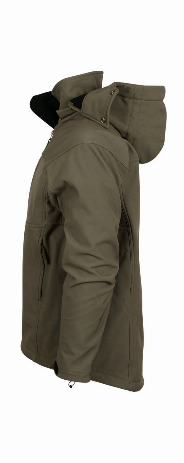 Neutral Tone Hooded Versatile Design STS Ranchwear Mens Weston Olive Poly/Spandex Softshell Jacket