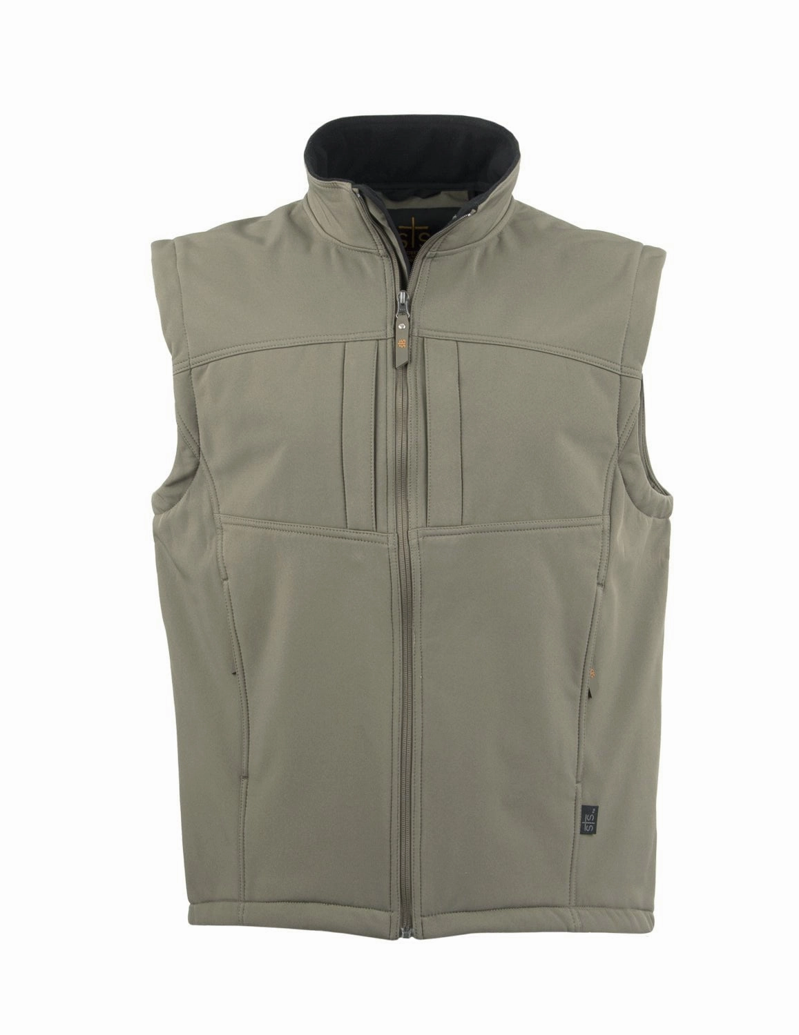 Secure Closure System FoldableStorageCapability STS Ranchwear Mens Weston Olive Poly/Spandex Softshell Vest