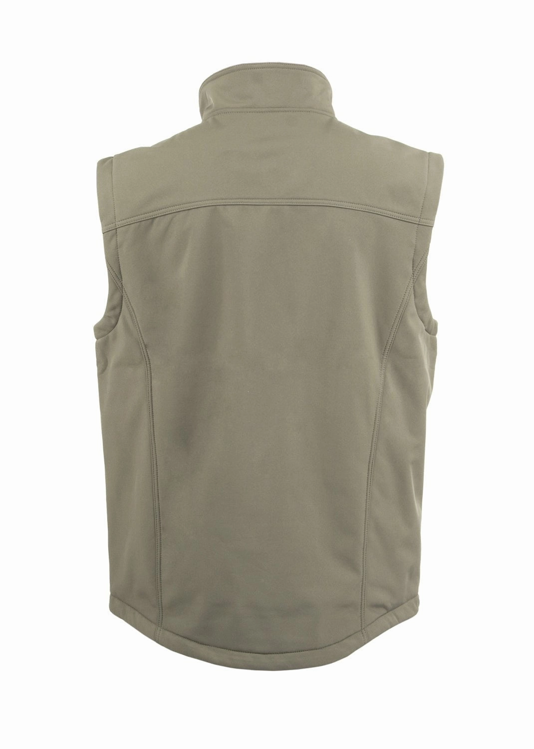 STS Ranchwear Mens Weston Olive Poly/Spandex Softshell Vest Recycled Material Construction RibbedKnitCollar