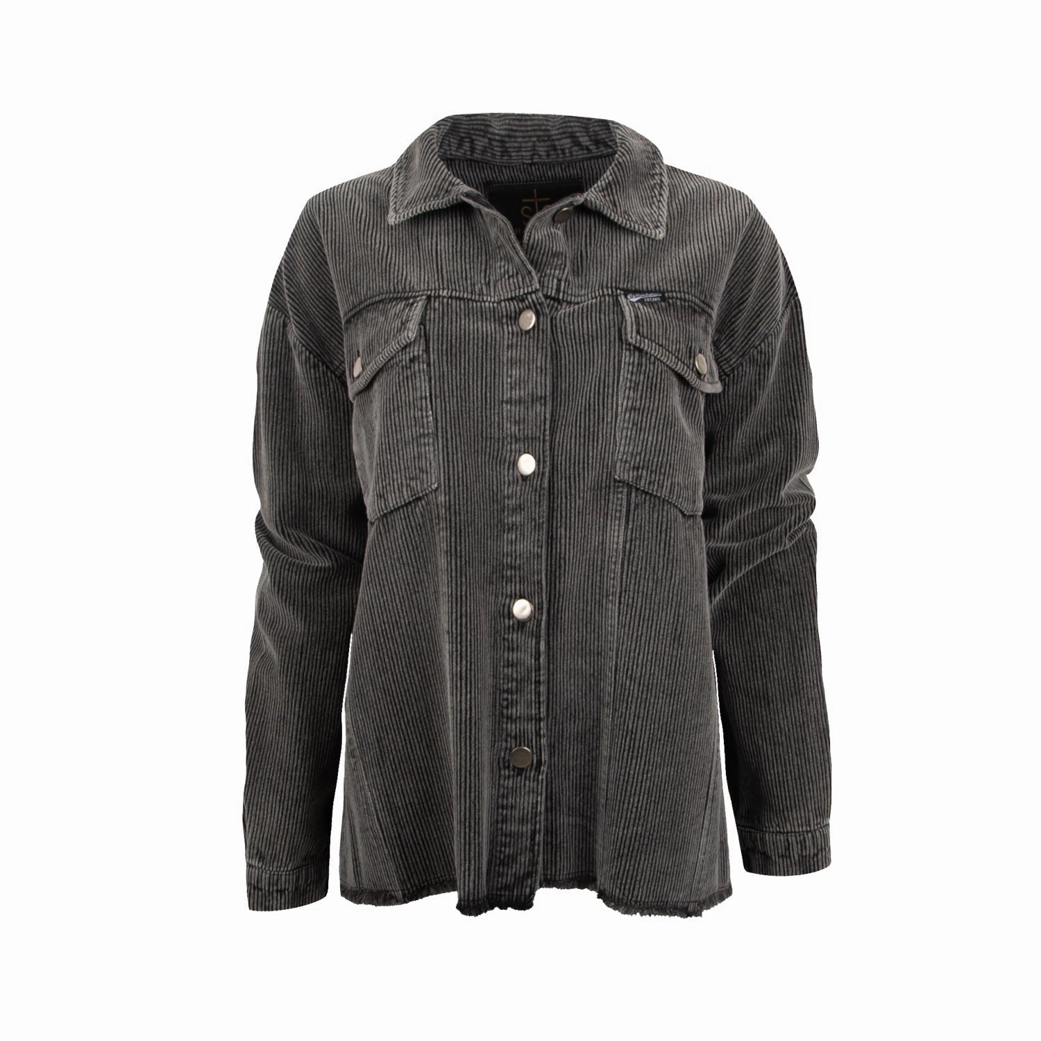 STS Ranchwear Womens Abby Shirt Charcoal 100% Cotton Cotton Jacket DoubleLayeredHem Tear Resistant Fabric Blends