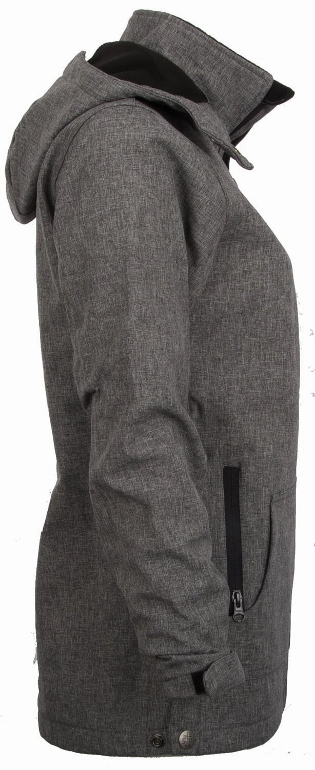 STS Ranchwear Womens Barrier Light Heather Grey Polyester Softshell Jacket Teflon Finish