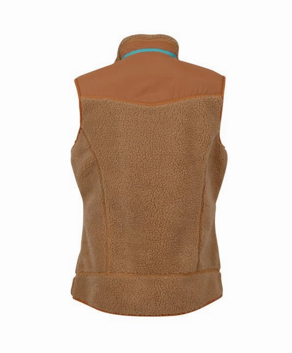 STS Ranchwear Womens Calgary Tan 100% Polyester Fleece Vest RipResistant Reinforcement Layering Compatible Cut