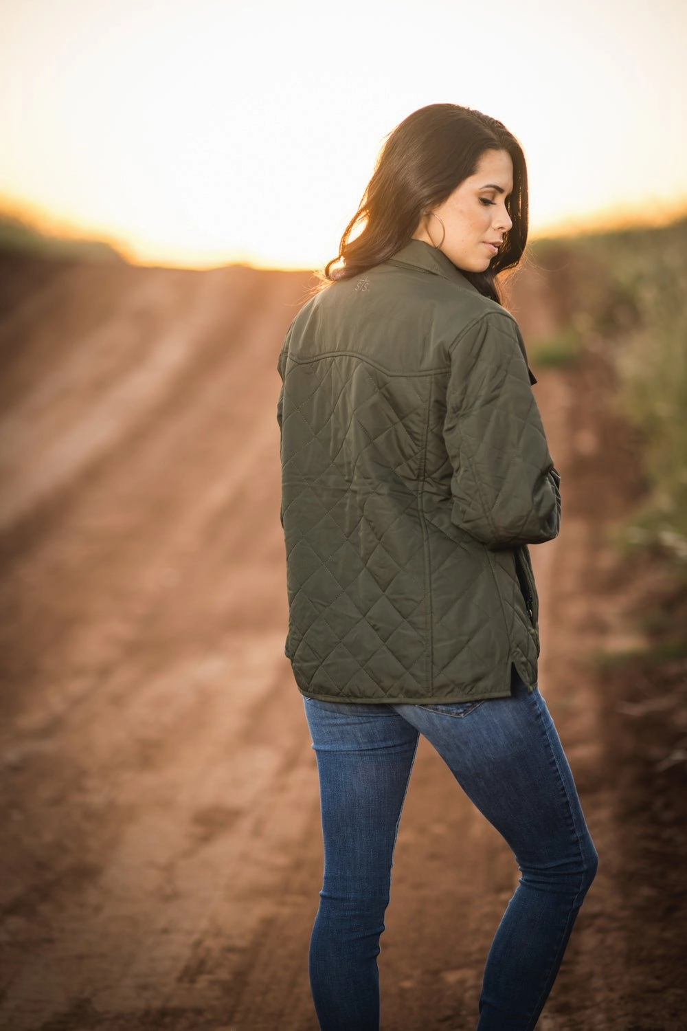 Multi Pocket Pocket Details STS Ranchwear Womens Cassidy Olive 100% Polyester Softshell Jacket