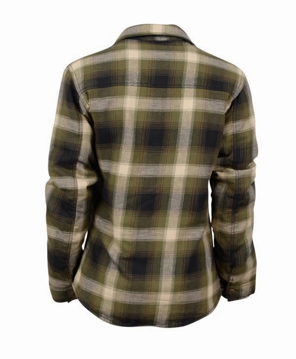 STS Ranchwear Womens Trapper Shirt Green/Navy Plaid 100% Polyester Cotton Jacket Urban Hike Style