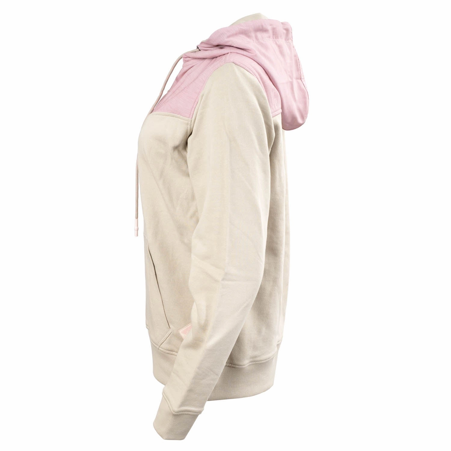 STS Ranchwear Womens Whit Pink/Oatmeal 100% Cotton Hoodie All Weather Protection