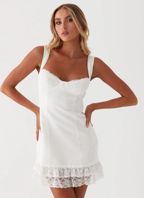 Cool Palette Isadora Lace Mini Dress - White