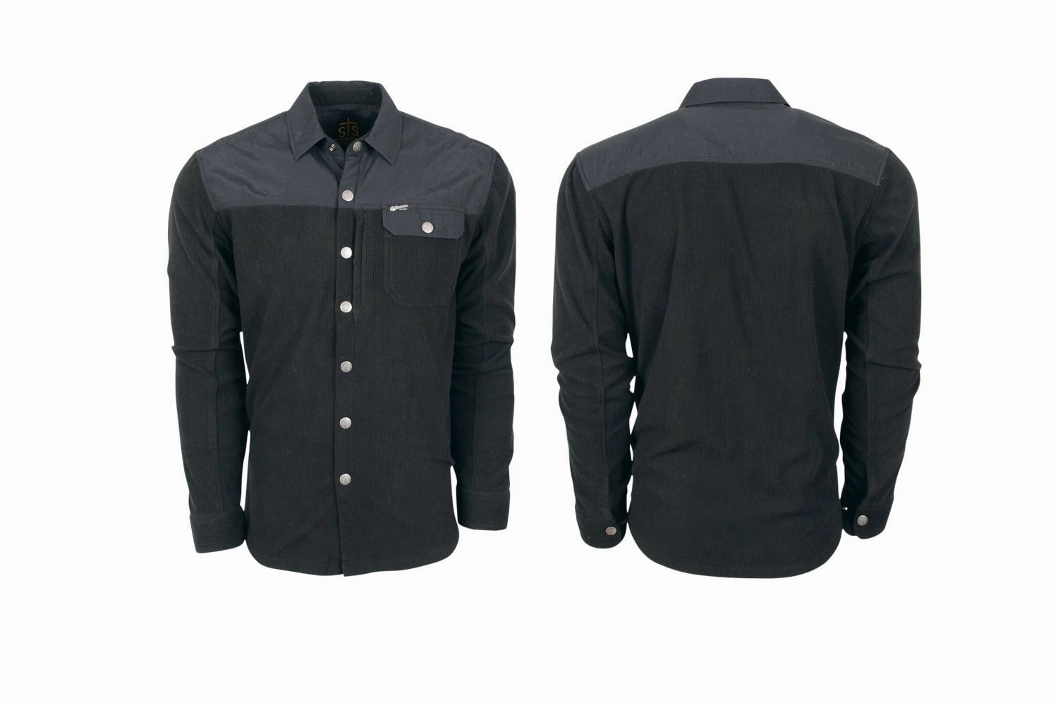 STS Ranchwear Mens Hudson Black Fleece Fleece Jacket Mesh Venting Water Resistant Coat