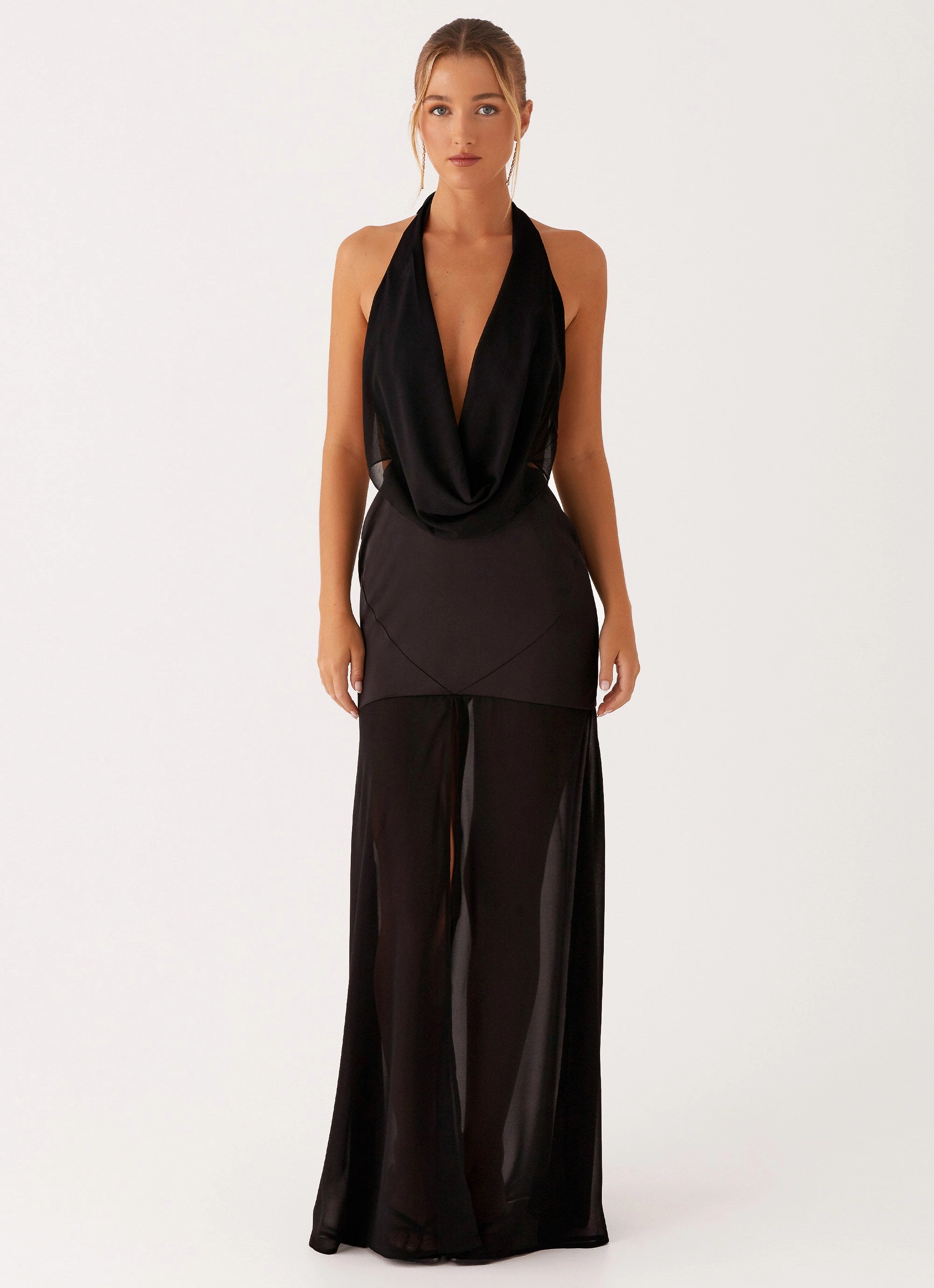 Trendy Must Have Chic Fashion Fenella Maxi Dress - Black