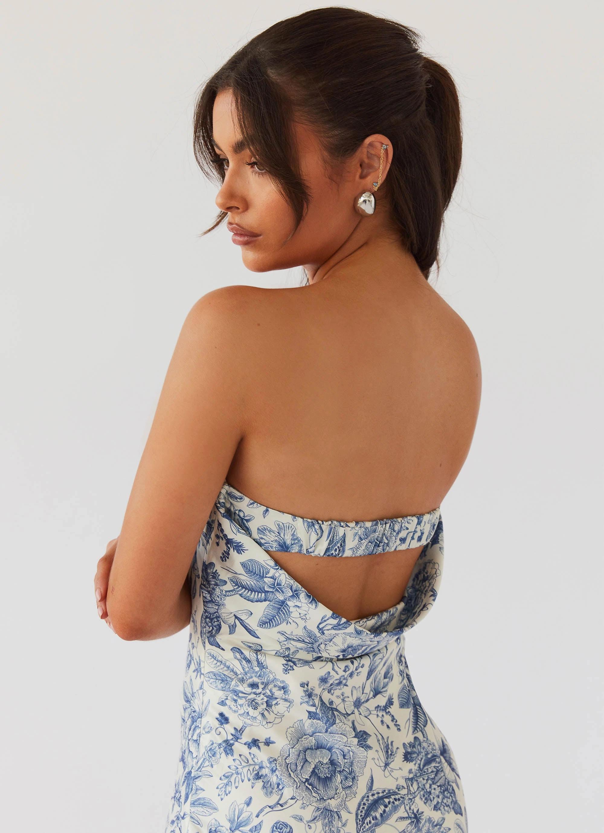 Flared shape All-Day Comfort Wear Summer Lover Maxi Dress - Blue Paisley