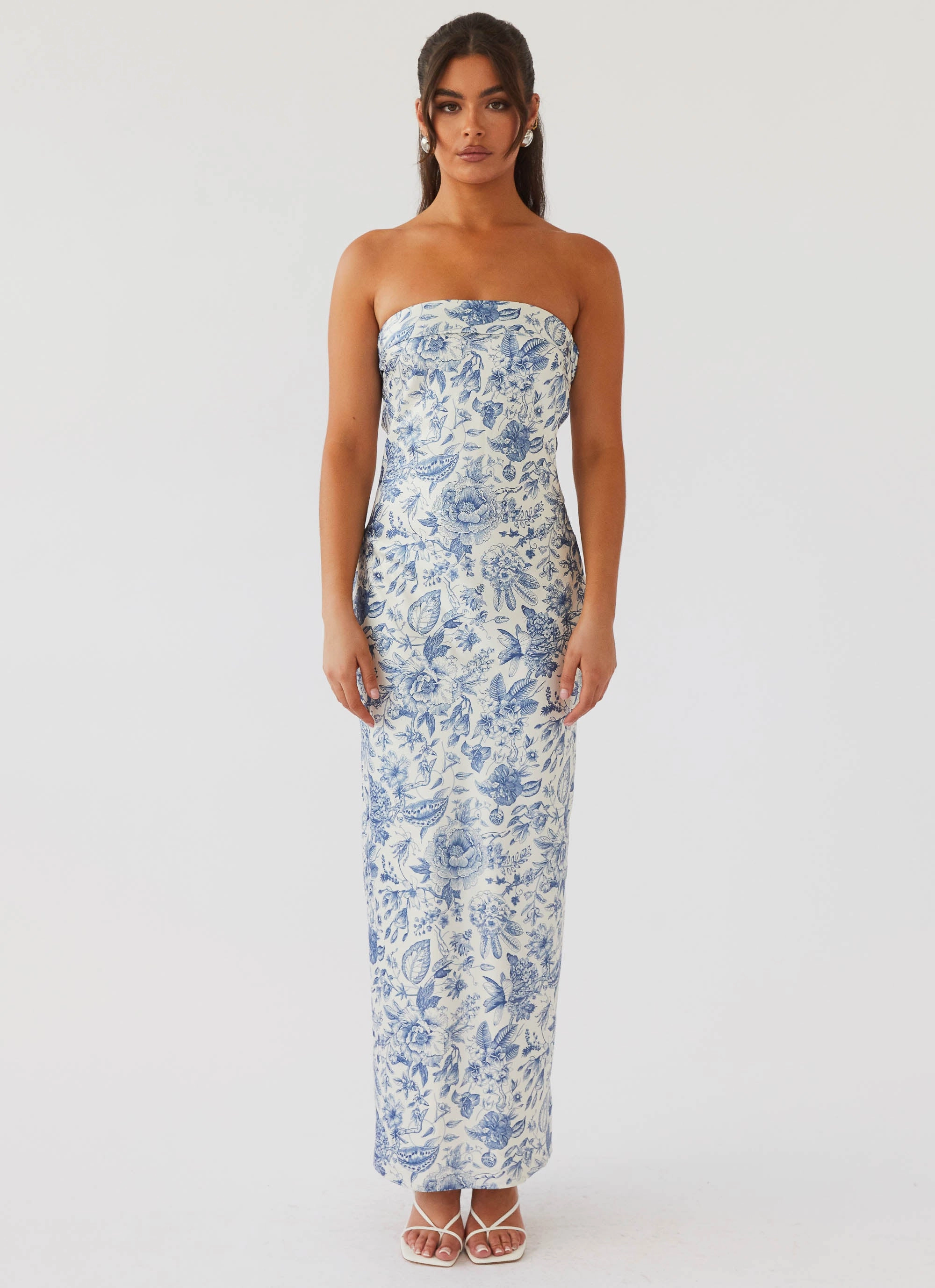 Summer Lover Maxi Dress - Blue Paisley Night Party