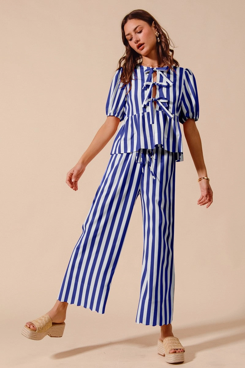 Summer of Love Striped Set - Blue ExtendedSizeRange Functional Fashion