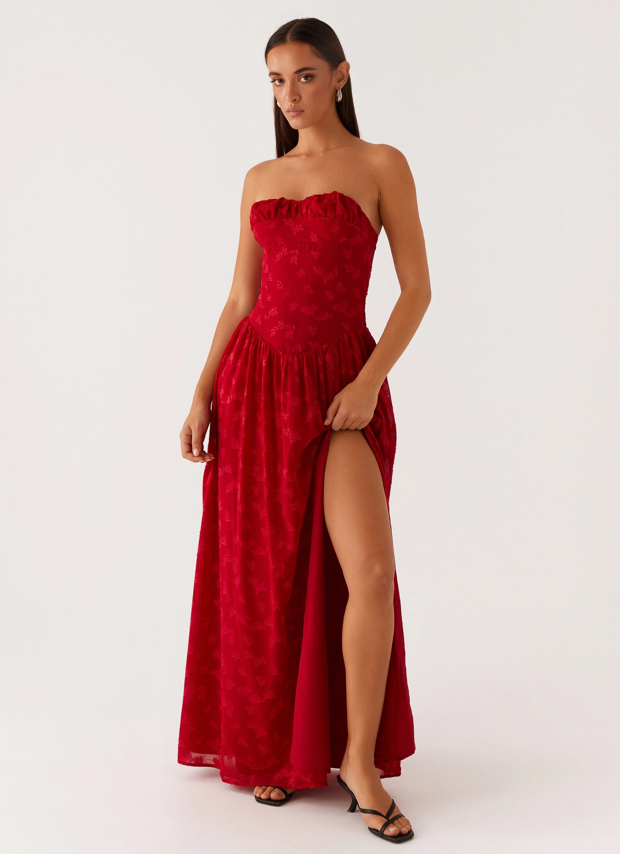 Cool Season Stylish Appearance Adira Maxi Dress - Red