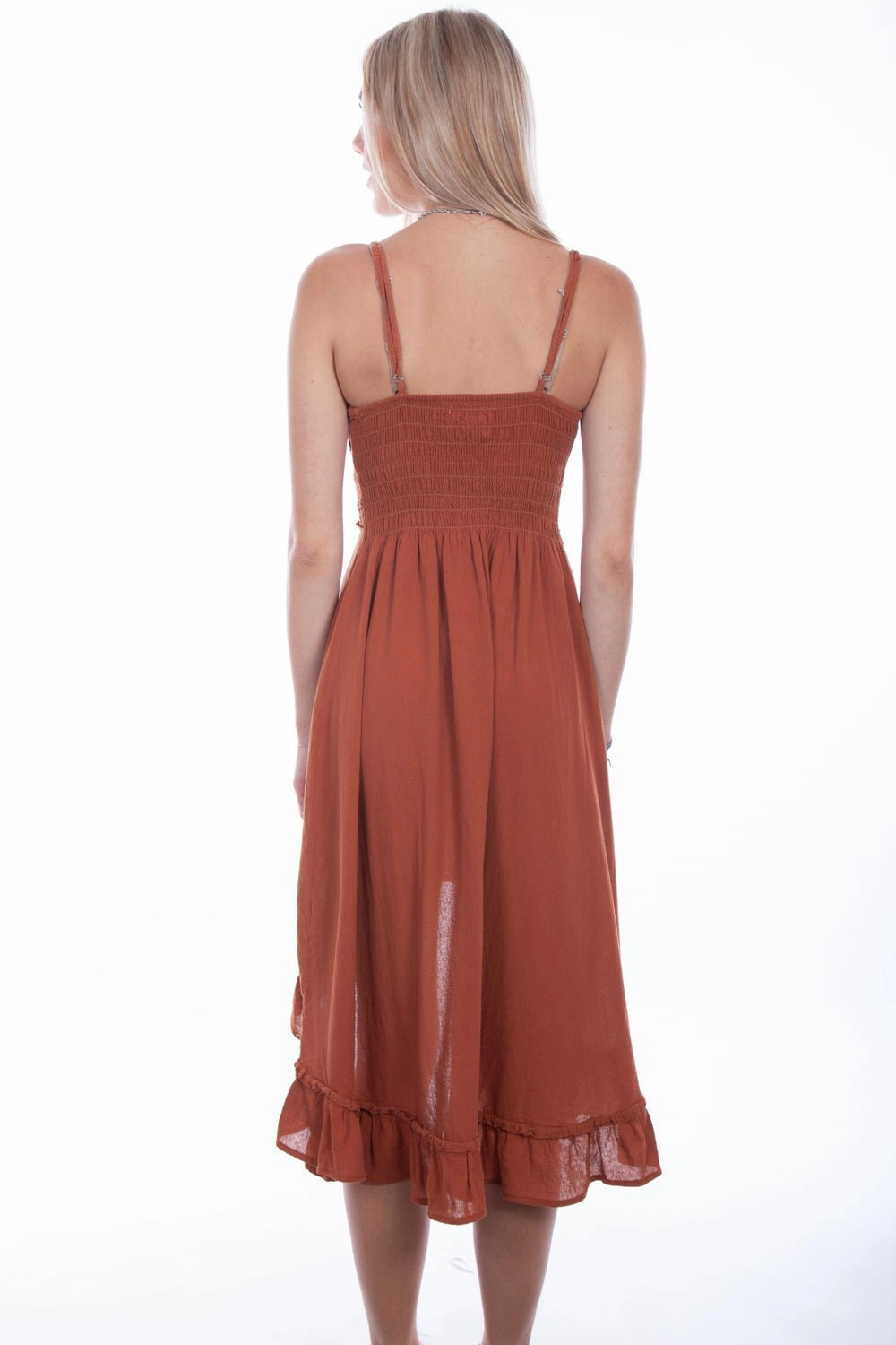 Scully Womens Ginger 100% Cotton Hi/Lo Empire S/L Dress Relaxed Style Grab Quick