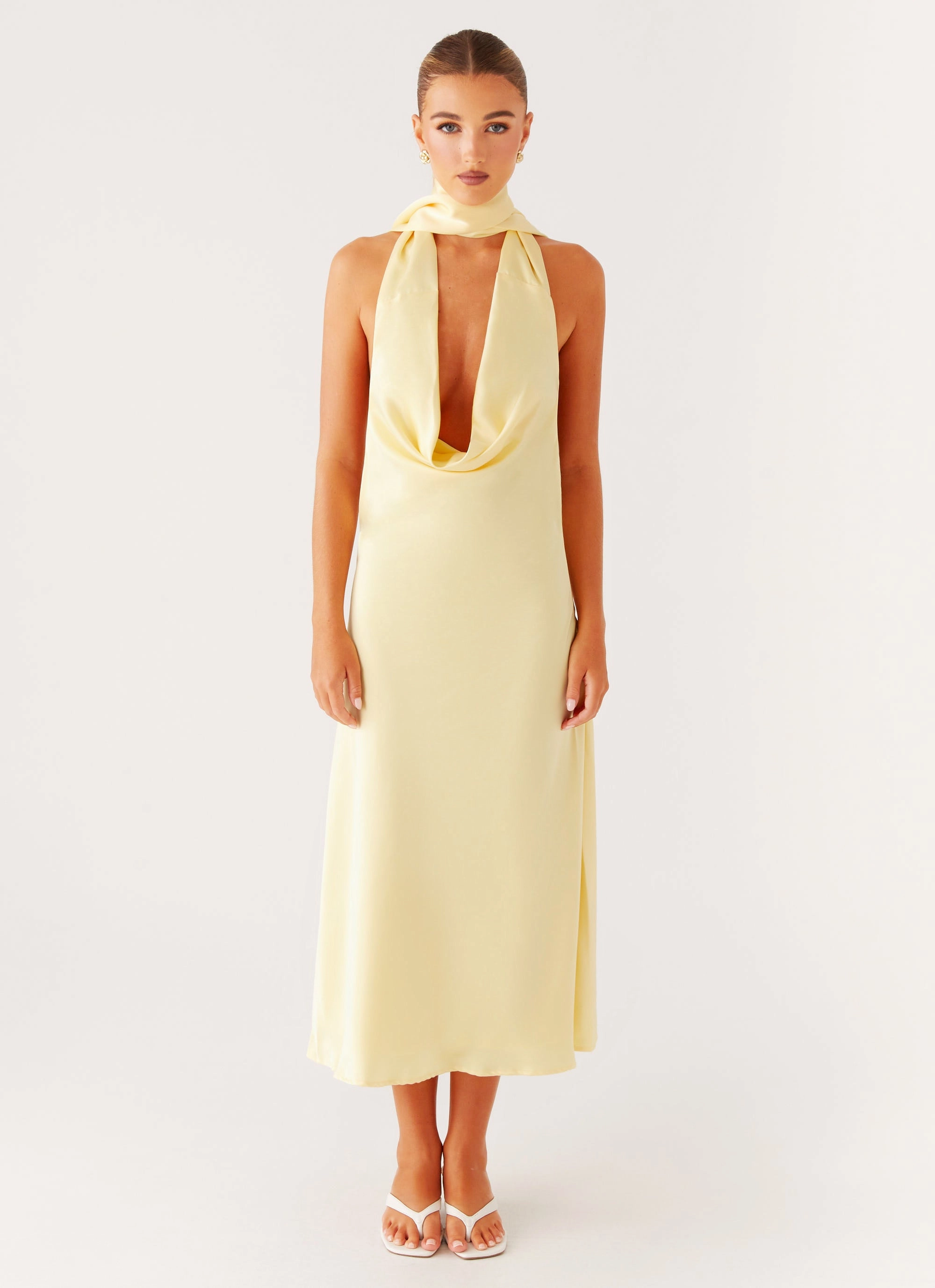 Slim Tailored Snow Jacket Sonny Midi Dress - Yellow