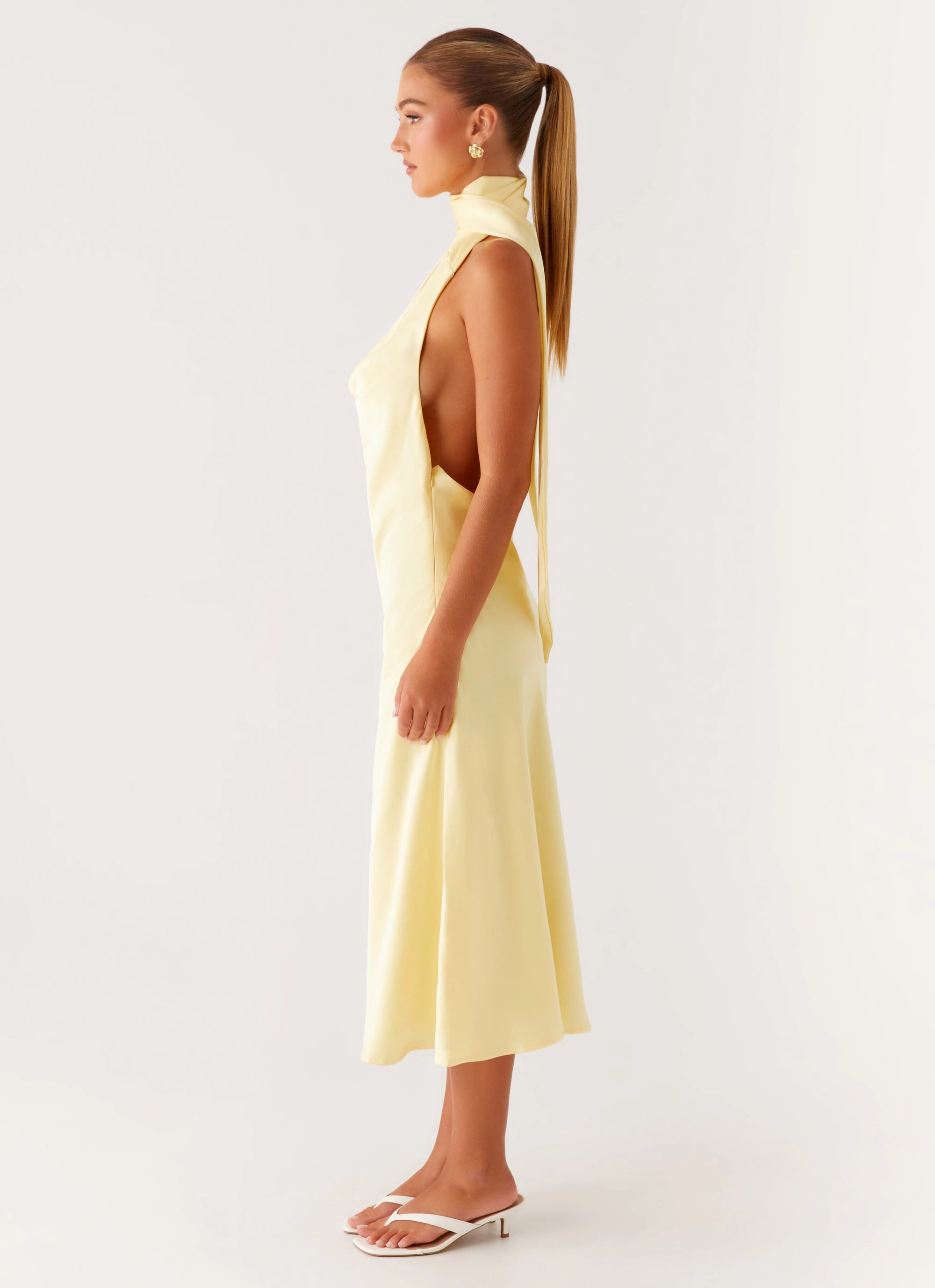 Relaxed Design Smart Texture Sonny Midi Dress - Yellow