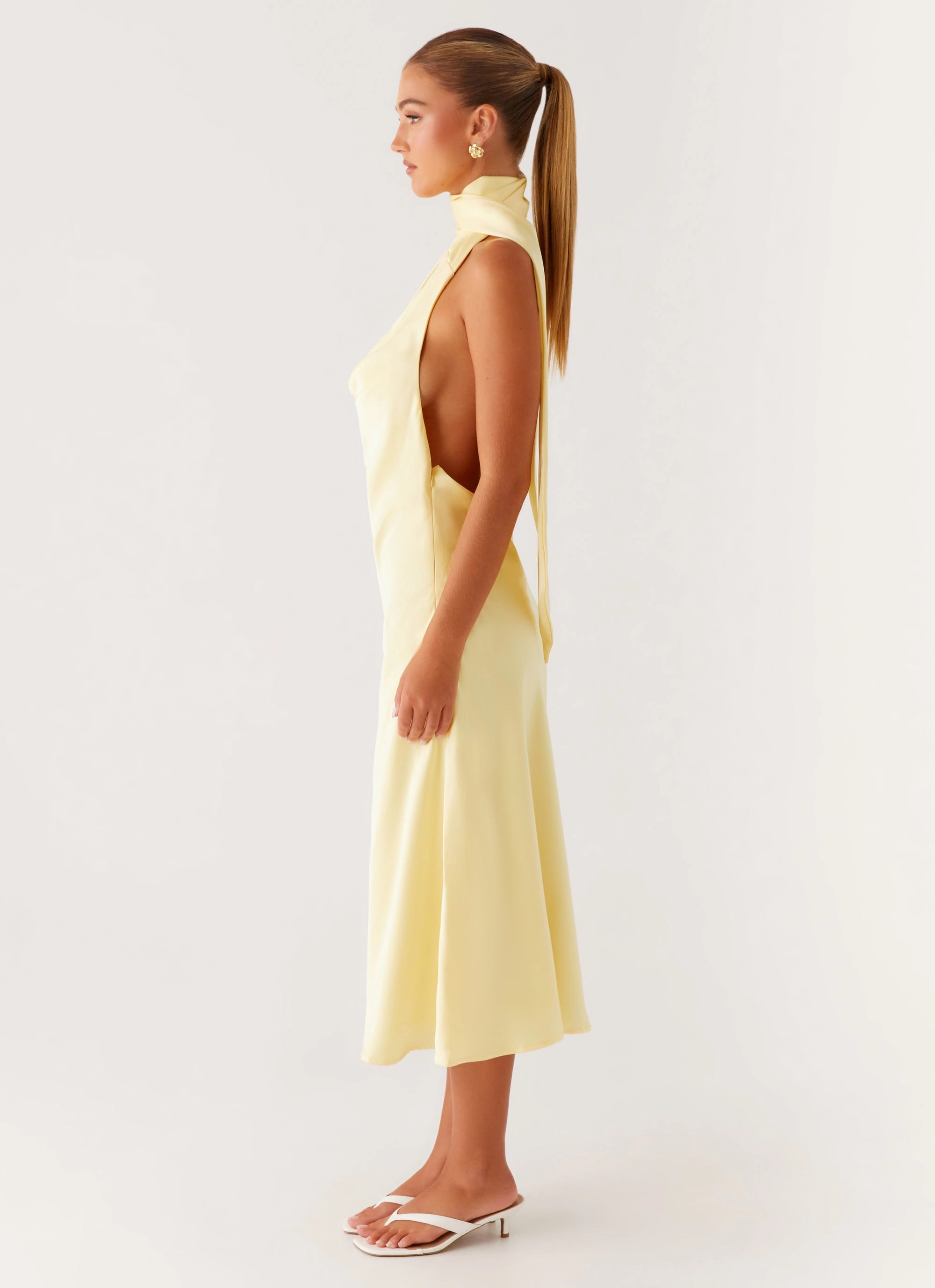 Sonny Midi Dress - Yellow Puffer jacket Neutral Tone