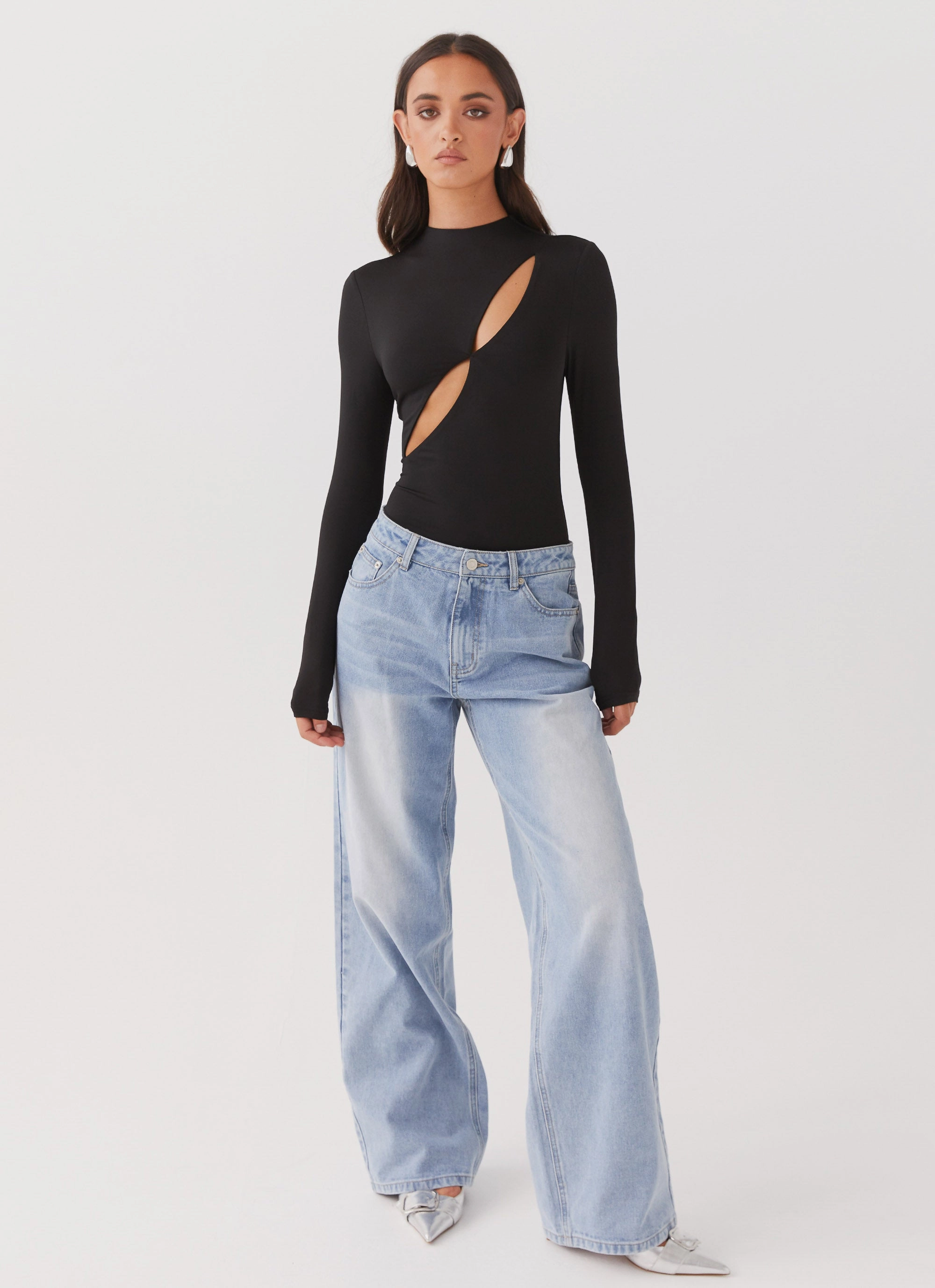 Special Affair Long Sleeve Bodysuit - Black SmoothZipper Eco Conscious Packaging