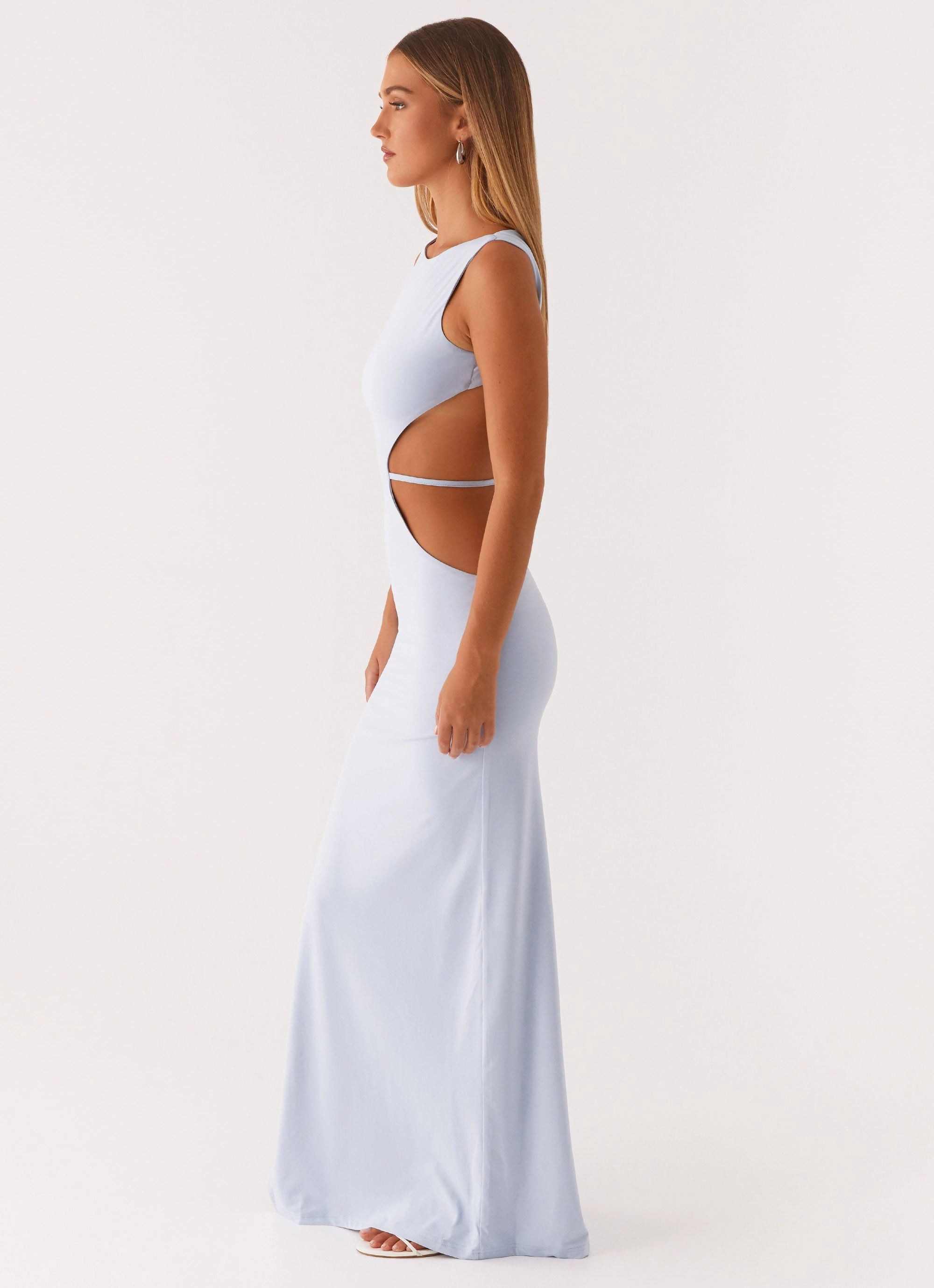 Sutton Maxi Dress - Blue Bodycon Fit Quick-Dry